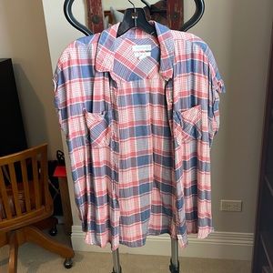 Treasure & Bond flannel short sleeve button down